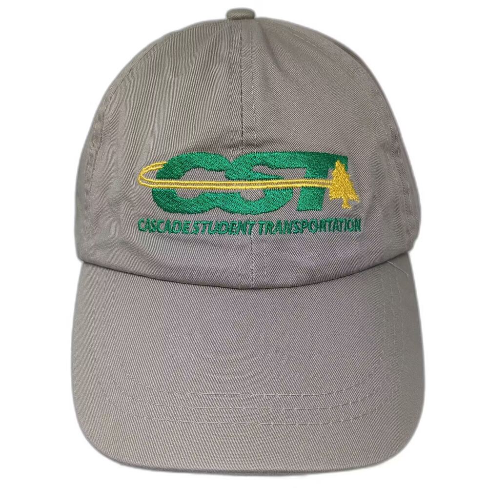 AMC Baseball Cap Beige Green OS Cascade Student Transportation Hat Adjustable